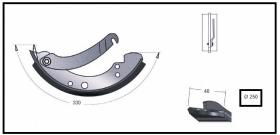 RECAMBIO FRENO INDUSTRIAL ZF01102 - ZAPATA DE FRENO  DCHA