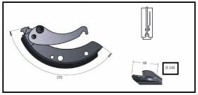 RECAMBIO FRENO INDUSTRIAL 01106 - ZAPATA DE FRENO  DCHA