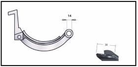 RECAMBIO FRENO INDUSTRIAL ZF01108 - ZAPATA DE FRENO