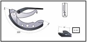 RECAMBIO FRENO INDUSTRIAL ZF01115 - ZAPATA DE FRENO  IZDA