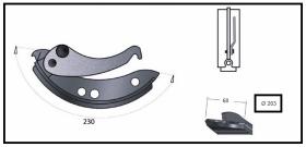 RECAMBIO FRENO INDUSTRIAL ZF01117 - ZAPATA DE FRENO  DCHA