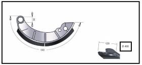 RECAMBIO FRENO INDUSTRIAL ZF01121 - ZAPATA DE FRENO