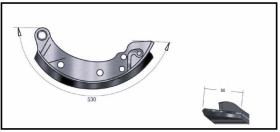 RECAMBIO FRENO INDUSTRIAL ZF01122 - ZAPATA DE FRENO