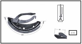 RECAMBIO FRENO INDUSTRIAL ZF01126 - ZAPATA DE FRENO  DCHA