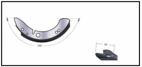 RECAMBIO FRENO INDUSTRIAL ZF01134 - ZAPATA DE FRENO