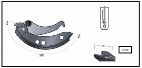 RECAMBIO FRENO INDUSTRIAL ZF01136 - ZAPATA DE FRENO  IZDA