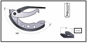 RECAMBIO FRENO INDUSTRIAL ZF01137 - ZAPATA DE FRENO  DCHA