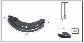 RECAMBIO FRENO INDUSTRIAL ZF01142 - ZAPATA DE FRENO SIN LEVA