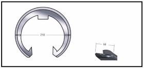 RECAMBIO FRENO INDUSTRIAL ZF01149 - CEPO DE ZAPATA DE FRENO