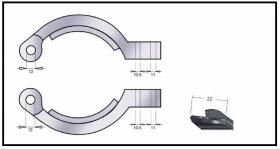 RECAMBIO FRENO INDUSTRIAL ZF01154 - KIT ZAPATA DE FRENO 2 PIEZAS