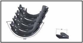 RECAMBIO FRENO INDUSTRIAL ZF01163 - KIT ZAPATA DE FRENO 4 PIEZAS