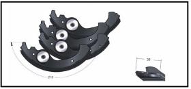 RECAMBIO FRENO INDUSTRIAL ZF01165 - KIT ZAPATA DE FRENO 4 PIEZAS