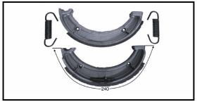 RECAMBIO FRENO INDUSTRIAL ZF01166 - KIT ZAPATA F/M 2 PIEZAS