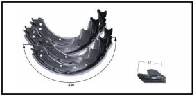 RECAMBIO FRENO INDUSTRIAL ZF01177 - KIT ZAPATA DE FRENO 4 PIEZAS