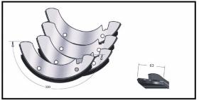 RECAMBIO FRENO INDUSTRIAL ZF01183 - KIT ZAPATA DE FRENO 4 PIEZAS