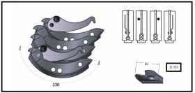 RECAMBIO FRENO INDUSTRIAL ZF01188 - KIT ZAPATA DE FRENO 4 PIEZAS