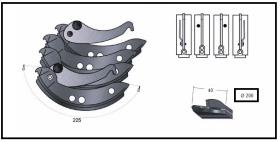 RECAMBIO FRENO INDUSTRIAL ZF01190 - KIT ZAPATA DE FRENO