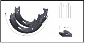 RECAMBIO FRENO INDUSTRIAL ZF01191 - KIT ZAPATA DE FRENO 2 PIEZAS