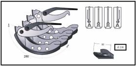 RECAMBIO FRENO INDUSTRIAL 01192 - KIT ZAPATA DE FRENO 4 PIEZAS