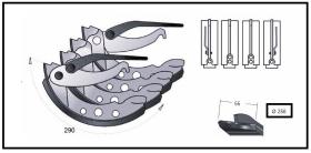 RECAMBIO FRENO INDUSTRIAL ZF01195 - KIT ZAPATA DE FRENO 4 PIEZAS