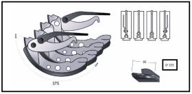 RECAMBIO FRENO INDUSTRIAL ZF01196 - KIT ZAPATA DE FRENO 4 PIEZAS