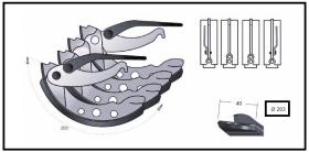 RECAMBIO FRENO INDUSTRIAL ZF01206 - KIT FRENO 4 PIEZAS