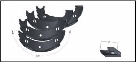 RECAMBIO FRENO INDUSTRIAL ZF01208 - KIT ZAPATA DE FRENO 4 PIEZAS + MUELLES