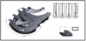 RECAMBIO FRENO INDUSTRIAL 01212 - KIT ZAPATA DE FRENO 4 PIEZAS