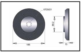 RECAMBIO FRENO INDUSTRIAL DF03539 - DISCOS DE FRENO JUNGHEINRICH