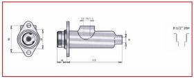 RECAMBIO FRENO INDUSTRIAL BF02540 - BOMBA DE FRENO SALEY 1/2 20H Ø28,57