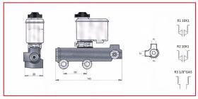 RECAMBIO FRENO INDUSTRIAL BF02571 - BOMBA DE FRENO MITSUBISHI 10X1 1/8G Ø 19,05