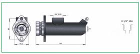 RECAMBIO FRENO INDUSTRIAL BF02726M - BOMBA DE FRENO LHM MANITOU 1/2 20H Ø25,4