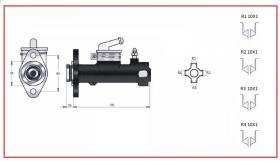 RECAMBIO FRENO INDUSTRIAL BF02768 - BOMBA DE FRENO KOMATSU 10X1 Ø 19,05