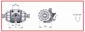 RECAMBIO FRENO INDUSTRIAL CF00006 - CILINDRO DE FRENO BARTIONI 7/16 20H Ø31,75 ENTRADA CUNA