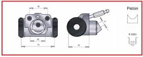 RECAMBIO FRENO INDUSTRIAL CF00063 - CILINDRO DE FRENO CLARK 10X1 Ø28,57