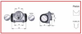 RECAMBIO FRENO INDUSTRIAL CF00126 - CILINDRO DE FRENO INDUSTRIAL ESFERA 10/1.25 Ø28.57