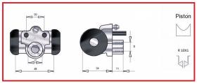 RECAMBIO FRENO INDUSTRIAL CF00199 - CILINDRO DE FRENO TOYOTA 10X1 Ø19,05