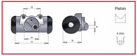 RECAMBIO FRENO INDUSTRIAL CF00276 - CILINDRO DE FRENO YALE 10X1 Ø22,22