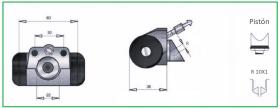 RECAMBIO FRENO INDUSTRIAL CF00491M - CILINDRO DE FRENO CLARK LHM 10X1 Ø25,4