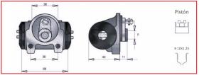 RECAMBIO FRENO INDUSTRIAL CF00536 - CILINDRO DE FRENO 10X1,12 Ø28,57