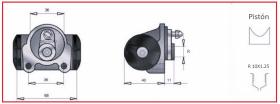 RECAMBIO FRENO INDUSTRIAL CF00546 - CILINDRO DE FRENO INDUSTRIAL 12/125 Ø 25.4