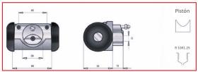 RECAMBIO FRENO INDUSTRIAL CF00567 - CILINDRO DE FRENO PIQUERSA 10/125 Ø 22.22