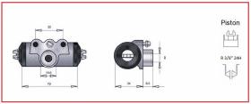 RECAMBIO FRENO INDUSTRIAL CF00611 - CILINDRO DE FRENO Ø 19.05 3/8 24H