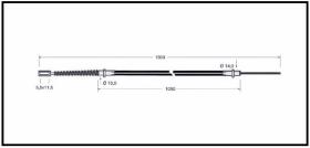 RECAMBIO FRENO INDUSTRIAL CA03620 - CABLE DE FRENO CESAB