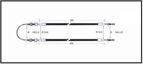 RECAMBIO FRENO INDUSTRIAL CA03594 - CABLE DE FRENO CESAB