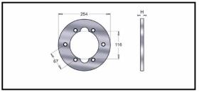 RECAMBIO FRENO INDUSTRIAL DF03660 - DISCOS DE FRENO CATERPILLAR