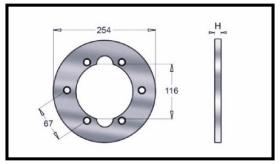 RECAMBIO FRENO INDUSTRIAL DF03661 - DISCOS DE FRENO CATERPILLAR