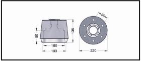 RECAMBIO FRENO INDUSTRIAL TF11208 - TAMBOR DE FRENO STILL Ø 180