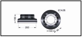 RECAMBIO FRENO INDUSTRIAL TF12608 - TAMBOR DE FRENO NYK Ø 250