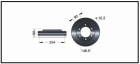 RECAMBIO FRENO INDUSTRIAL TF11008 - TAMBOR DE FRENO TOYOTA Ø 254